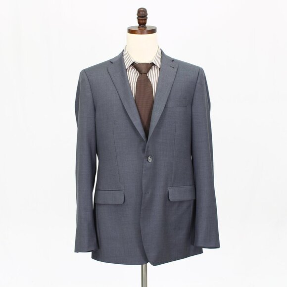 Indochino 44L Gray Solid 2-Button Sport Coat Blazer Jacket G947